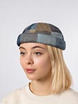 Шапка STETSON арт. 8823906 DOCKER PATCHWORK (синий / бежевый)